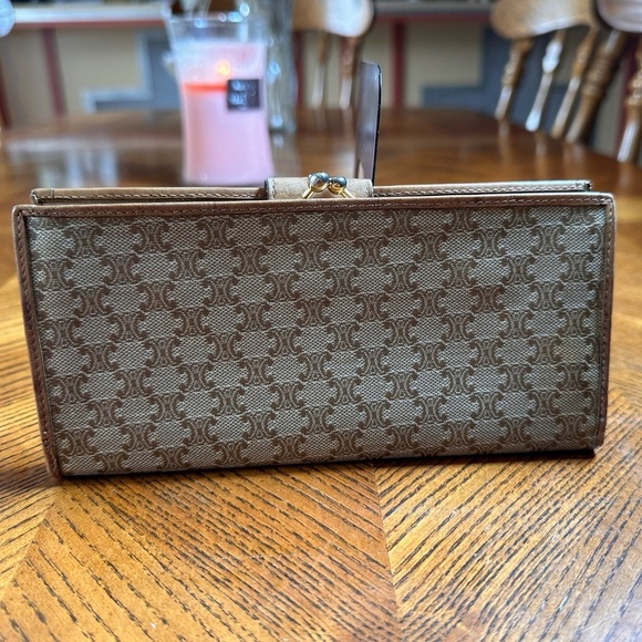 Celine Paris Macadam long kisslock billfold/ checkbook holder - Picture 2 of 9